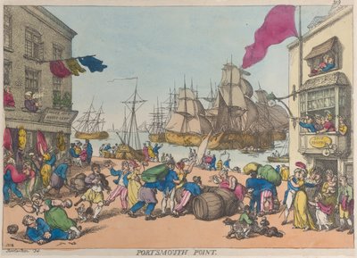 Portsmouth Point by Thomas Rowlandson