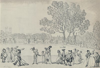 Promenade in the Green Park by Thomas Rowlandson