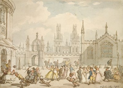 Radcliffe Square, Oxford by Thomas Rowlandson