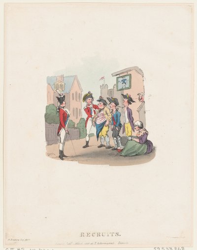 Recruits by Thomas Rowlandson