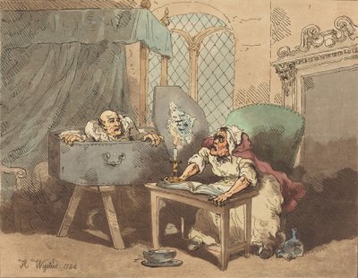 Resurrection, or The Frighted Nurse by Thomas Rowlandson