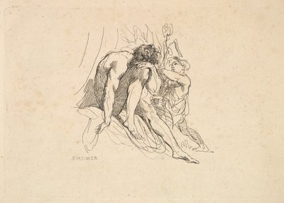 River God with Child by Thomas Rowlandson