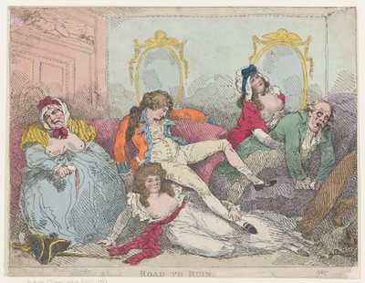 Road to Ruin by Thomas Rowlandson