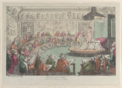 Royal Academy, Somerset House, London by Thomas Rowlandson