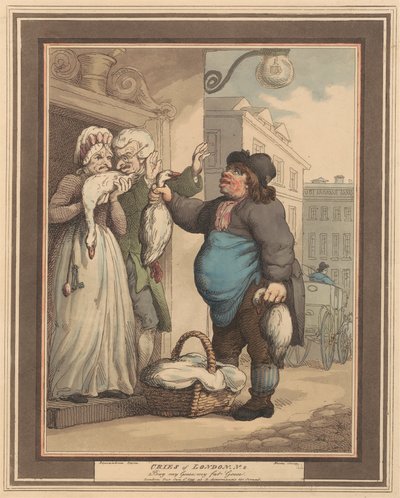 Set of eight (2): Cries of London by Thomas Rowlandson