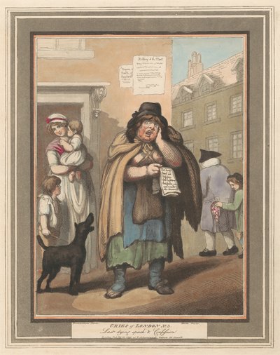 Set of eight: Cries of London by Thomas Rowlandson