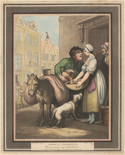 Set of eight (4): Cries of London by Thomas Rowlandson