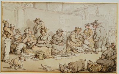 The Fish Market, Grimsby by Thomas Rowlandson