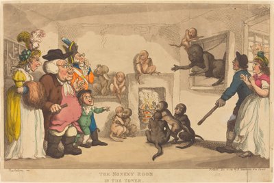 The Monkey Room in the Tower by Thomas Rowlandson