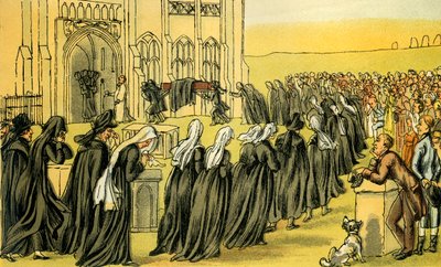 The Funeral of Syntax by Thomas Rowlandson