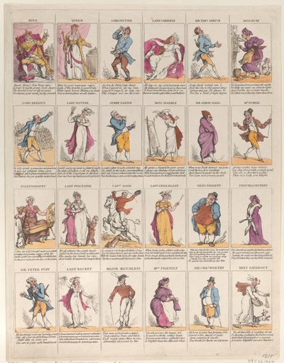 Twelfth Night Characters, 1811 by Thomas Rowlandson