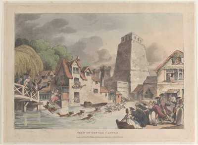 View of Oxford Castle by Thomas Rowlandson