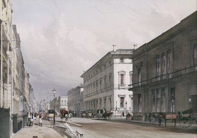 Pall Mall: Club Houses, 1842 by Thomas Shotter Boys