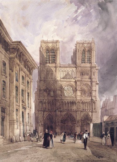 The Cathedral of Notre Dame, Paris by Thomas Shotter Boys