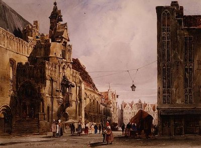 The Hotel de Ville, St. Omer by Thomas Shotter Boys