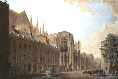 Old Palace Yard, Westminster by Thomas Snr. Malton