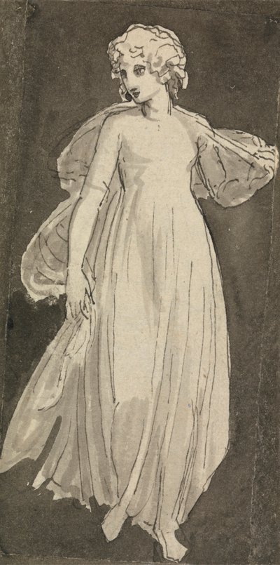 Girl, Full Length, Facing Front by Thomas Stothard