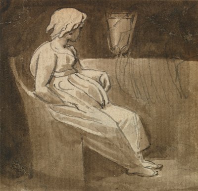 Seated Girl by an Urn by Thomas Stothard