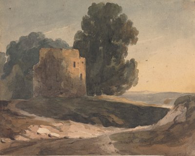 Landscape with Ruined Castle, Trees by Thomas Sully