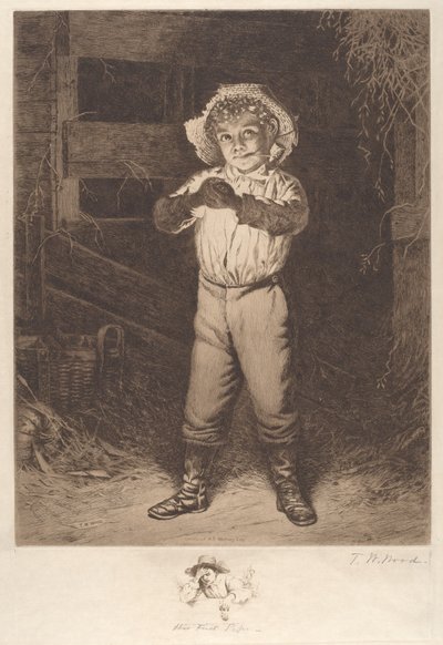 His First Pipe by Thomas Waterman Wood