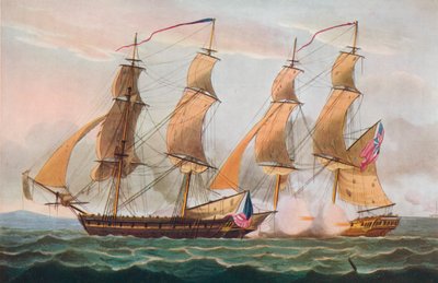 A Duel Between Brigs by Thomas Whitcombe