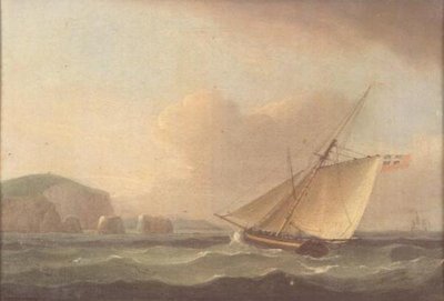 A Cutter off the Needles by Thomas Whitcombe