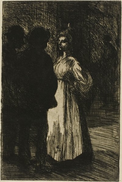Conversation at Night by Théophile Alexandre Pierre Steinlen
