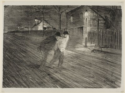 Caulincourt Street by Théophile Alexandre Pierre Steinlen