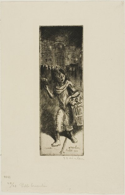Little Flower Girl by Théophile Alexandre Pierre Steinlen