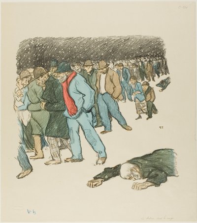 Misery Under the Snow by Théophile Alexandre Pierre Steinlen