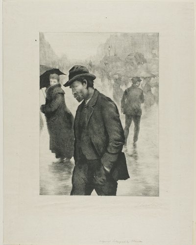 Rainy Day, Paris by Théophile Alexandre Pierre Steinlen