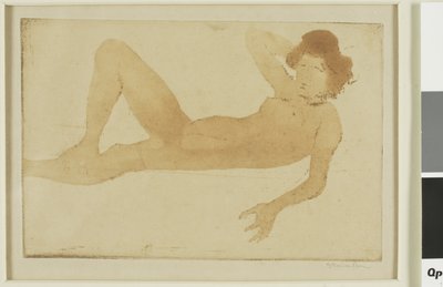 Reclining Nude Woman by Théophile Alexandre Pierre Steinlen