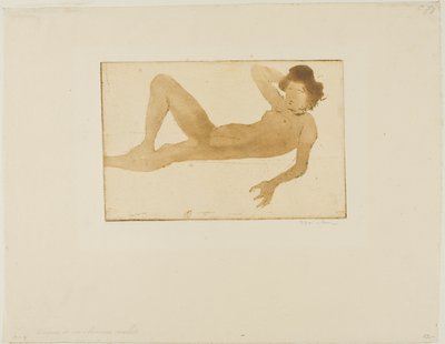 Reclining Woman by Théophile Alexandre Pierre Steinlen