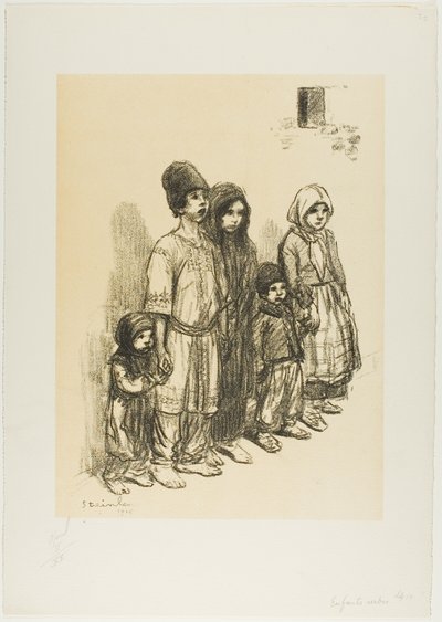 Serbian Children by Théophile Alexandre Pierre Steinlen