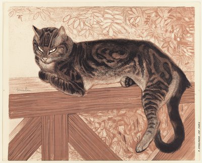 Summer: Cat on a Balustrade by Théophile Alexandre Pierre Steinlen