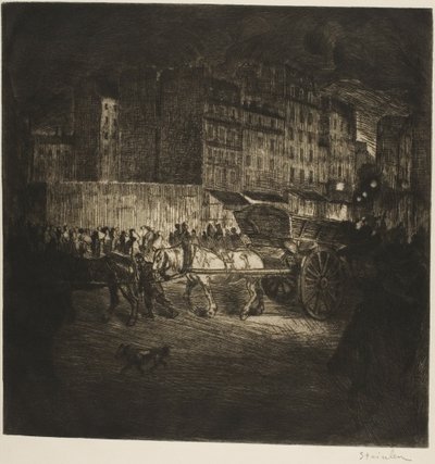 The Rubbish Cart by Théophile Alexandre Pierre Steinlen