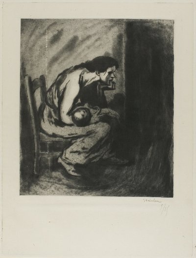 The Sick Child by Théophile Alexandre Pierre Steinlen