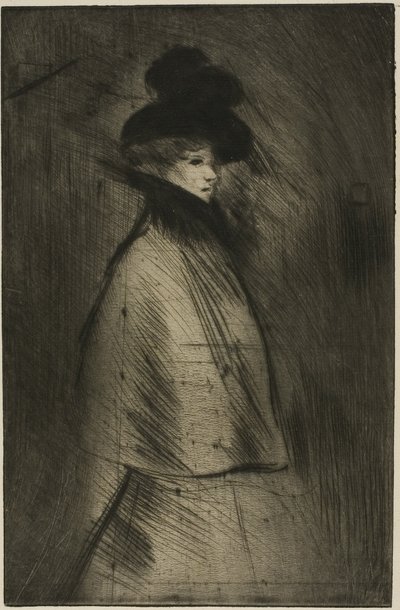 Woman Strolling by Théophile Alexandre Pierre Steinlen
