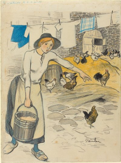 Farm Girl by Théophile Alexandre Steinlen