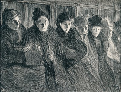 Inside A Tramcar, 1896 by Théophile Alexandre Steinlen