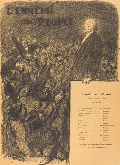 The Enemy of the People, 1899 by Théophile Alexandre Steinlen