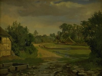 Road through a Danish Village by Thorald Læssøe