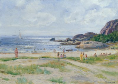 Bathing People by Thorolf Holmboe