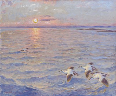 Sunset over the Norwegian Sea by Thorolf Holmboe