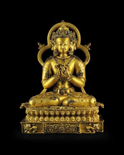 Figure of Vairochana, Densatil by Tibetan School