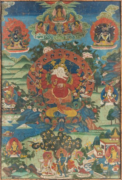 Ganapati Thangka by Tibetan culture.