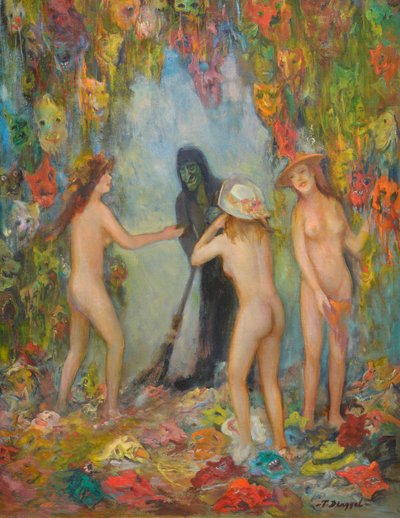 The Witch and the Young Girls by Tibor Dengyel
