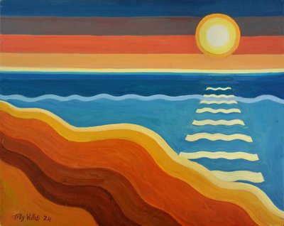 Ocean Sunset by Tilly Willis