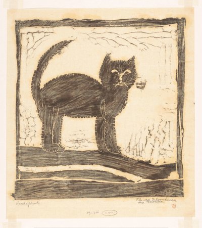 Cat with Tail Up by Tip van Schoonhoven