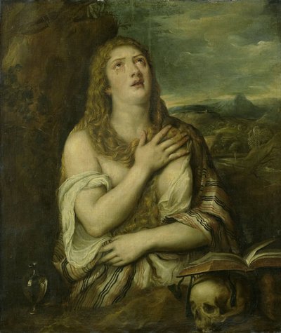 Penitent Mary Magdalene by Titiaan (copy after)